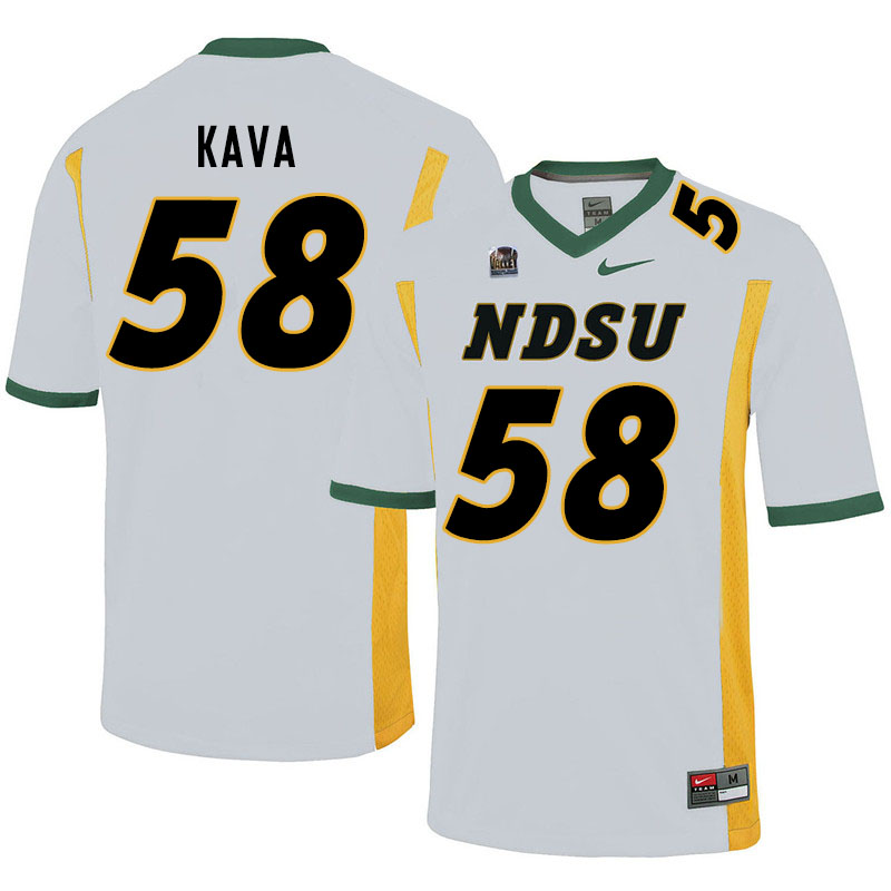 Men #58 Joe Kava North Dakota State Bison College Football Jerseys Sale-White